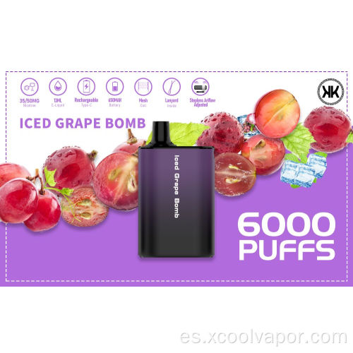 XCOOL VAPOR 6000 Puffs barato vapor desechable